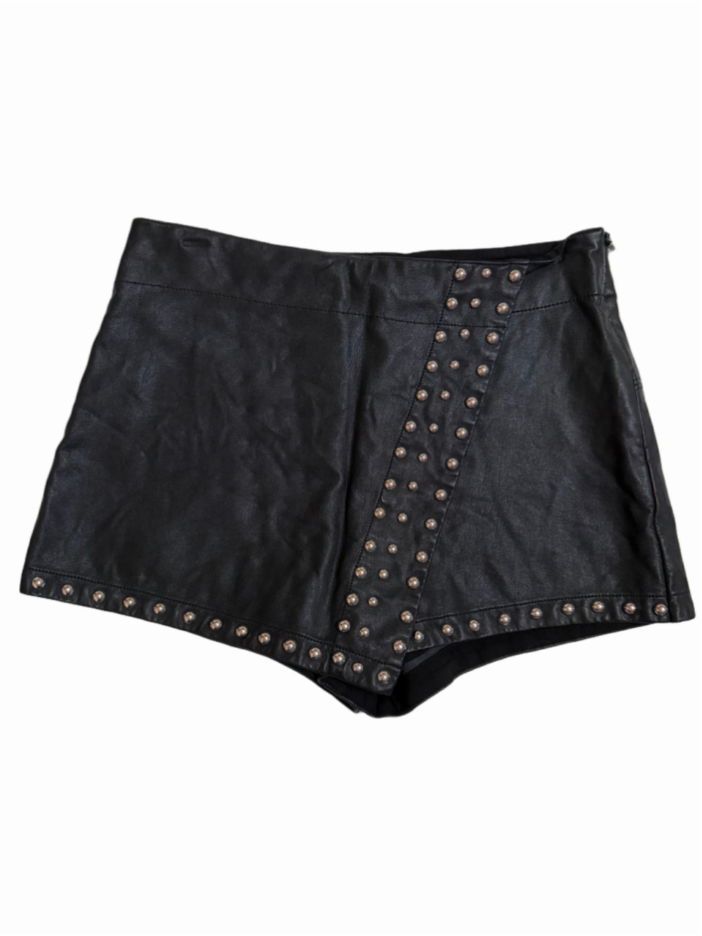 Free People Studded Emmy Mini Skort Black Size 2 - Picture 2 of 8
